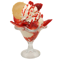 STRAWBERRIES CUP WITH WHIPPED CREAM
