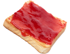 Toast with butter & jam